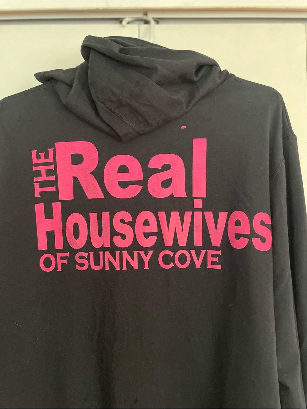 Women’s Large Real Housewives Black Cotton Zip-Up Hoodie
